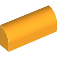 Lego kostka (kostička) 1x4x1 1/3 zakulacená nahoře hladká, světle oranžová (6223751)